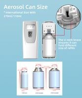 100ml/270ml Parfum air Machine Automatique Aa Batterie Salle De Bains Automatique Désodorisant Distributeur Désodorisant Parfum Désodorisant