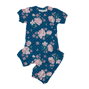 Conjunto de Ropa de Verano para Niñas con MOQ Bajo, Conjuntos de Salón para Niñas, Top de Manga Corta con Mariposas Arcoíris + Pantalones Cortos - Product Image 6