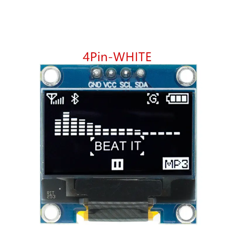 0.96 inch IIC SPI Serial 7/4Pin White/Blue/Yellow Blue/Yellow OLED Display Module SSD1306 12864 LCD Screen Board for Arduino