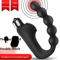 U-förmiger Analplug-Massager für den Garten, Unisex, elektrisch, mit Perlen, vibrierender Massagestab, Prostata-Massagegerät für Männer