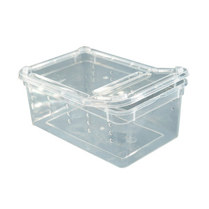 Boîte d'alimentation en plastique pour reptiles, terrarium, boîte de transport pour reptiles, pour gecko, grenouille, araignée, serpent, bébé lézard - Product Image 1