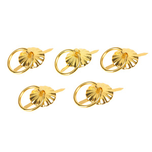 Unified Industry Round Iron Pull Ring Yellow Imitation Gold Cabinet Box Handle 001 - Product Image 1