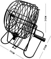 Machine à Bingo Professionnelle en Métal Durable avec Cage, Marqueur de Bingo et Jeu de Plateau de Bureau – Équipement pour Activités Sociales