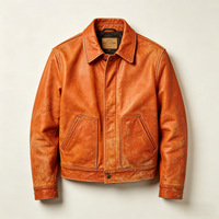 Blouson de moto en cuir vieilli OEM, blouson bomber de course, blouson universitaire pour homme, manteau de motard, vêtement d'extérieur coupe-vent et chaud pour l'hiver