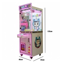 Jouets en peluche à prix attractifs, machine à griffes miniature à pièces, jeu d'arcade avec accepteur de billets à vendre