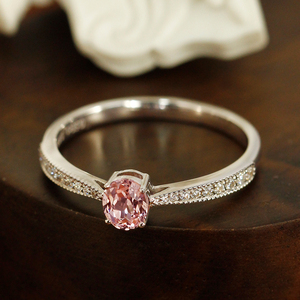 Anillo de crecimiento de laboratorio de piedras preciosas de Plata de Ley 925 <span class=keywords><strong>Morgan</strong></span> Pink, diseño elegante de princesa para boda, ropa informal diaria - Product Image 4