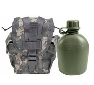 Outdoor Sports & Entertainment 1 Quart Aluminum Cup <b>Kettle</b> US-made Canteen with Pouch Case for Hiking & <b>Camping</b> Use - Product Image 5