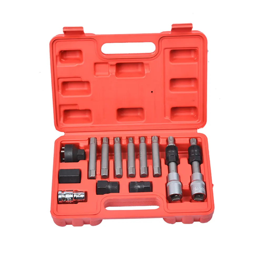 13 Pcs Alternator Freewheel Pulley Removal Engine Auto Tool Set For Mercedes Benz BMW SK1085