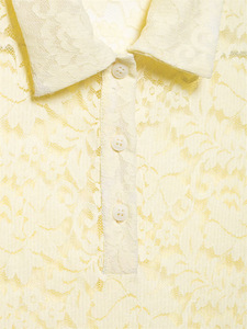 Camicia corta estiva da donna in <span class=keywords><strong>pizzo</strong></span> a <span class=keywords><strong>maniche</strong></span> <span class=keywords><strong>corte</strong></span>, casual e alla moda, ideale per il clima caldo - Product Image 5