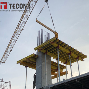 ระบบแบบหล่อคอนกรีตแบบแผ่นขนาดใหญ่ TECON พร้อมคานไม้แบบโดก้า ใช้ไม้อัดสำหรับงานก่อสร้างคอนกรีต - Product Image 6