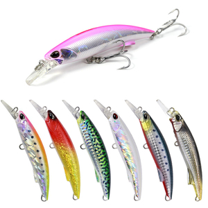 Top Right 40g 92mm M064 Sinking Artificial Fishing Minnow Lures 3d Eyes Plastic Lure
