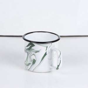 Juego de tazas y platillos de café expreso de cerámica con logotipo personalizado, Mini juego de tazas de cerámica de café con leche de porcelana promocional con logotipo personalizado de La AI-MICH - Product Image 6