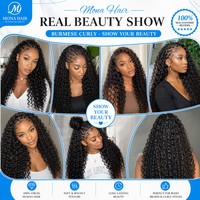 Véritables Mèches de Cheveux Humains Vierges Non Traitées Qualité Salon, Cuticules Alignées, Brutes Birmanes Bouclées, Extensions à Coudre