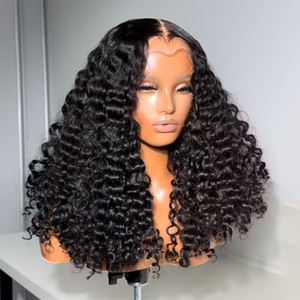Perruque Loose Deep Wave indienne crue de 30 pouces, commande en gros en ligne, perruque de cheveux humains Full Lace Wig 180 Density 13X6 Deep Wave Lace Front Wig - Product Image 2