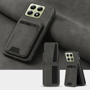 Para <span class=keywords><strong>Xiaomi</strong></span> Poco X7 Pro y <span class=keywords><strong>Redmi</strong></span> <span class=keywords><strong>Note</strong></span> 14 funda protectora para teléfono móvil tarjetero de piel de oveja con soporte a prueba de golpes Color rojo - Product Image 5