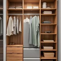 Moderner Verstellbarer Freistehender MDF Holz Kleiderschrank Massivholz Offen für Heim Lager Hotel Villa Fitnessstudio
