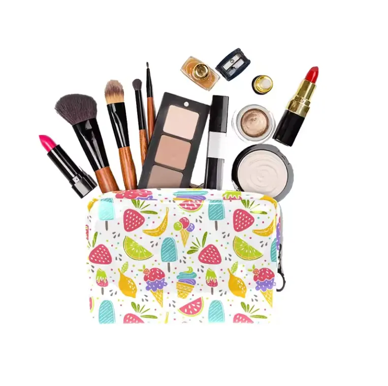 Bolsa de mão de viagem para mulheres e meninas, bolsa de mão de viagem em neoprene com cosméticos personalizados para maquiagem, bolsa de transporte para uso pessoal
