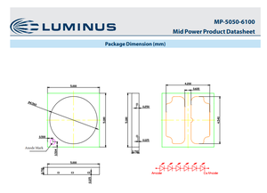 Original Luminuss MP-5050-6100-30-90 3.6W SMD LED 3000K CRI90 400lm Warm White For Downlight - Product Image 6
