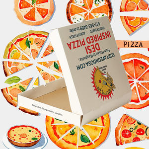Boîte à pizza pour restauration rapide de <span class=keywords><strong>6</strong></span>, 10, 12, 14, <span class=keywords><strong>15</strong></span>, 16, 18, 24 <span class=keywords><strong>pouces</strong></span>, boîte à pizza personnalisée, fourniture d'usine, boîte <span class=keywords><strong>en</strong></span> carton ondulé - Product Image 2