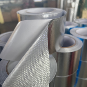 Cinta de Aluminio Reforzada con <span class=keywords><strong>Fibra</strong></span> de Vidrio para HVAC, Acrílica, Ignífuga, Económica, al por Mayor, FSK - Product Image 4