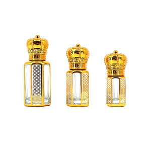 Wholesales Customized Logo 3ml 6ml <strong>12ml</strong> OUD <strong>Attar</strong> Roller Massage Essential Beard Oil Glass Perfume <strong>Bottle</strong> With Gold Crown Cap - Product Image 4