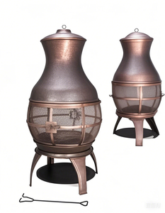 ガーデントレジャーブラック高温塗装スチールチミネア - Product Image 3