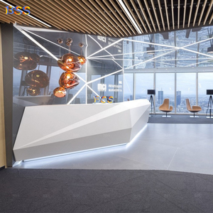 Ideas Modernas para Mostradores de Recepción de Oficina, Mostrador de Recepción de Corian Blanco de Alta Calidad Personalizado para Spa, Clínica, Salón Médico de Lujo - Product Image 5