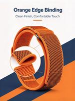 Bracelet de montre en nylon respirant avec fermeture auto-agrippante, sangle de sport 20 mm 22 mm, réglable, élastique et souple pour montre connectée/ODM/OEM