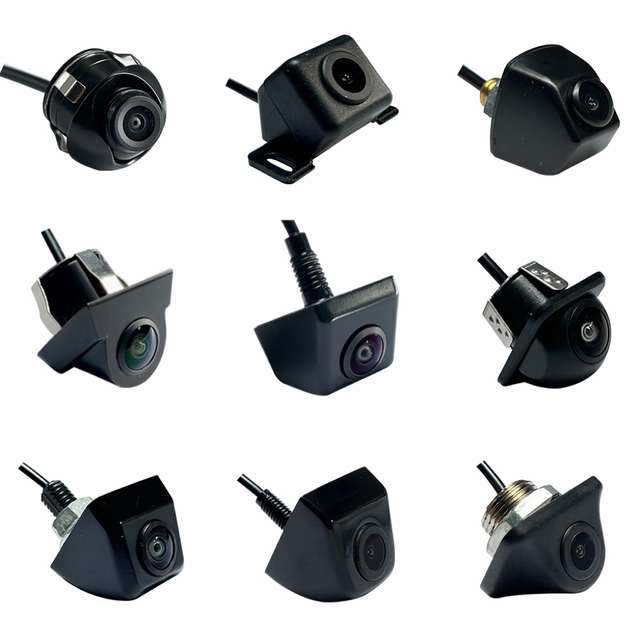 E-TOO Round Backup Front Rearview Parking Camara Reversa Black Waterproof Car Revers AHD Back Vehicle Rear View Reverse Camera