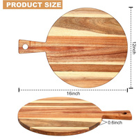 Groothandelsprijs 3 Stuks Acacia Hout Snijplank Met Handvat Houten Hakkende Charcuterie Board