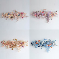 Fleurs artificielles murales pour toile de fond de mariage, vente en gros, conception personnalisée, décoration événementielle, fournisseur d'usine, commande en gros