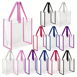 High-quality Transparent PVC Single-shoulder <b>Handbag</b>, Custom Logo Color, Daily-use Shopping Bag - Product Image 4