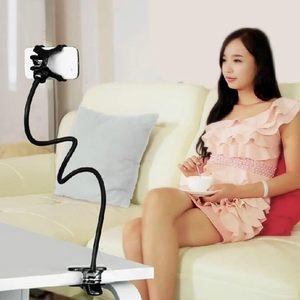 Universal Plastic Lazy Bracket Smartphone <b>Holder</b> <b>Gooseneck</b> Stand Flexible Stents Mobile <b>Phone</b> <b>Holder</b> for Bed Desk Clip Bracket - Product Image 2
