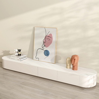 Meuble Tv mural de luxe, meuble de salon, lumière Led, dessus en marbre, meuble Tv et Table basse, Table à thé, meuble Tv en bois, moderne