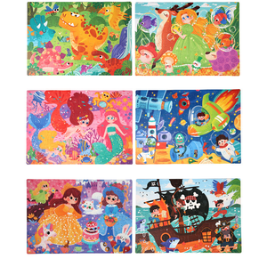 2024 nuovi prodotti cartone animato principessa pirata dinosauro elfo modello di carta personalizzata 60 pz <span class=keywords><strong>puzzle</strong></span> giocattolo educativo precoce per bambini - Product Image 3