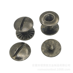 NOMOSION Rivet à pression M4 1/2 po à tête bouton avec rondelle dentée en acier au carbone nickelé - Product Image 4