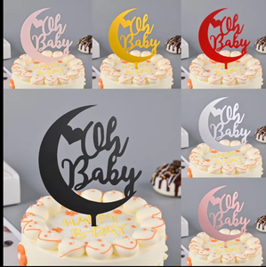 Décorateurs de gâteaux en acrylique joyeux anniversaire joyeux anniversaire <span class=keywords><strong>Oh</strong></span> Baby félicitations décorateurs de gâteaux Eid - Product Image 5