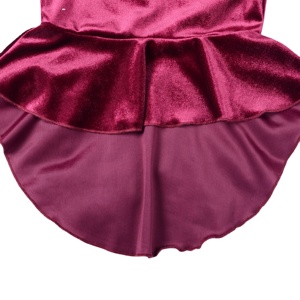 Wholesale Ruffle Shirts for Baby Girls Beautiful Velvet High-Low Peplum Tank <b>Top</b> - Product Image 3