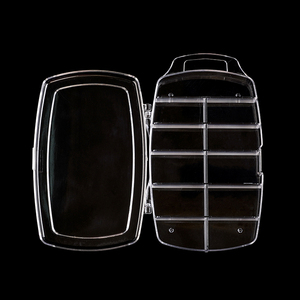 Boîte de rangement transparente à 10 compartiments pour décorations d'ongles, étui personnalisé pour faux ongles, accessoires de salon - Product Image 1