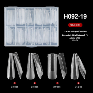 120 pièces/boîte Formes d'ongles en verre cristal pour extension, couverture complète, moule à faux ongles, outil d'extension rapide des ongles - Product Image 6
