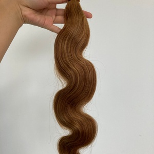 Extensiones de Cabello con Ondas Suaves # 2 Colores de Cabello # 27 Paquetes de Cabello Rubio Miel # Extensiones de Cabello Humano 100% en 4 Colores, Doble Trama a Máquina - Product Image 6