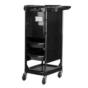 Gabbiano FX10C nero assistente parrucchiere salone Trolley - Product Image 1