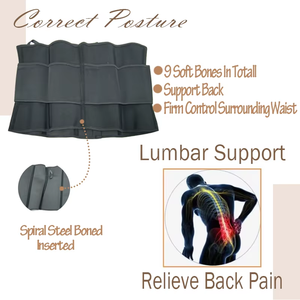 Ceinture de compression en latex pour femme, corset amincissant pour l'entraînement, gaine de contrôle du ventre pour la perte de poids, avec 9 baleines en acier - Product Image 4