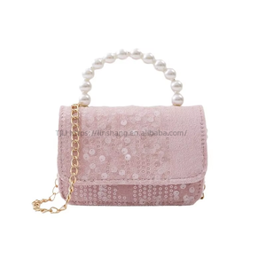 Children's New Autumn Winter Woolen <b>Sequined</b> Polyester Square Crossbody Shoulder Chain <b>Handbag</b> Fashion for Style Tanjing - Product Image 5