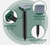 Répulsif sonique en plastique extérieur actionné solaire imperméable de taupe