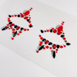Autocollants pour le visage en strass pour Halloween, tatouages en pierres précieuses, autocollants auto-adhésifs pour la beauté des yeux et du visage, pour la décoration de fête costumée - Product Image 3