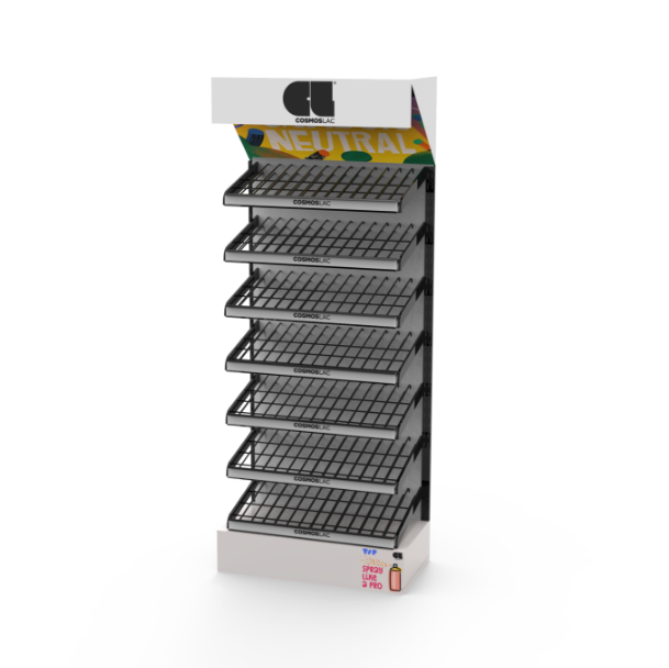 Aerosol Paint Display Rack Paint Metal Wire Display Stand Floor Shelf Display With Customized Logo Spray Can — view 4