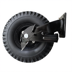 Rueda Giratoria de Goma de Alta Resistencia de 10 Pulgadas con Freno, Carretilla de Mano, Capacidad de Carga de 200 kg, 1 Año de Garantía, Precio de Fábrica - Product Image 5