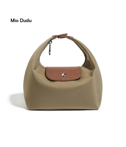 Bolso de Hombro de Cuero para Mujer Miss Dudu, Color Sólido, Cierre de Solapa Magnético, Estilo Clásico, Bolso de Mano para Uso Diario - Product Image 3