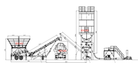 Centrale de malaxage de béton sec entièrement automatique 90m³/h avec contrôle PLC, machine de dosage d'agrégats à vendre